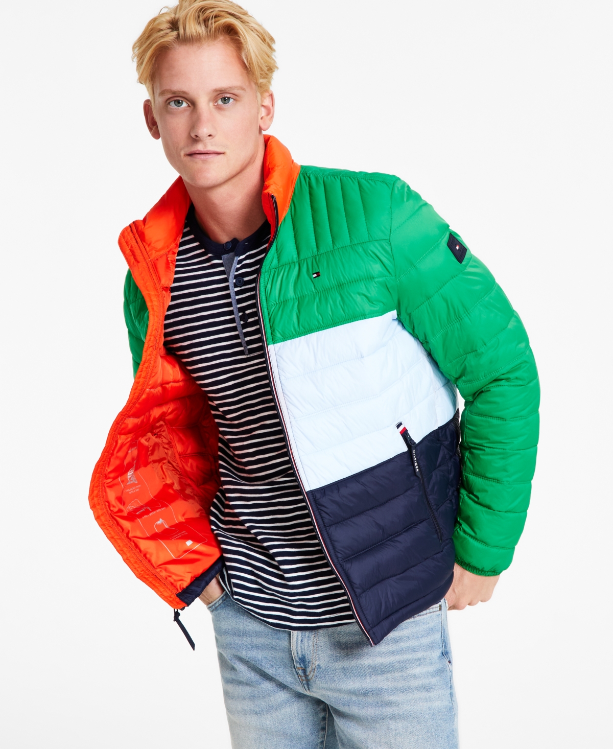 Tommy hilfiger cheap windbreaker orange