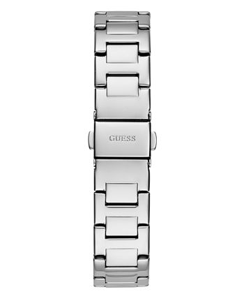GUESS Women's Analog Silver-Tone Stainless Steel Watch 32mm - Macy's