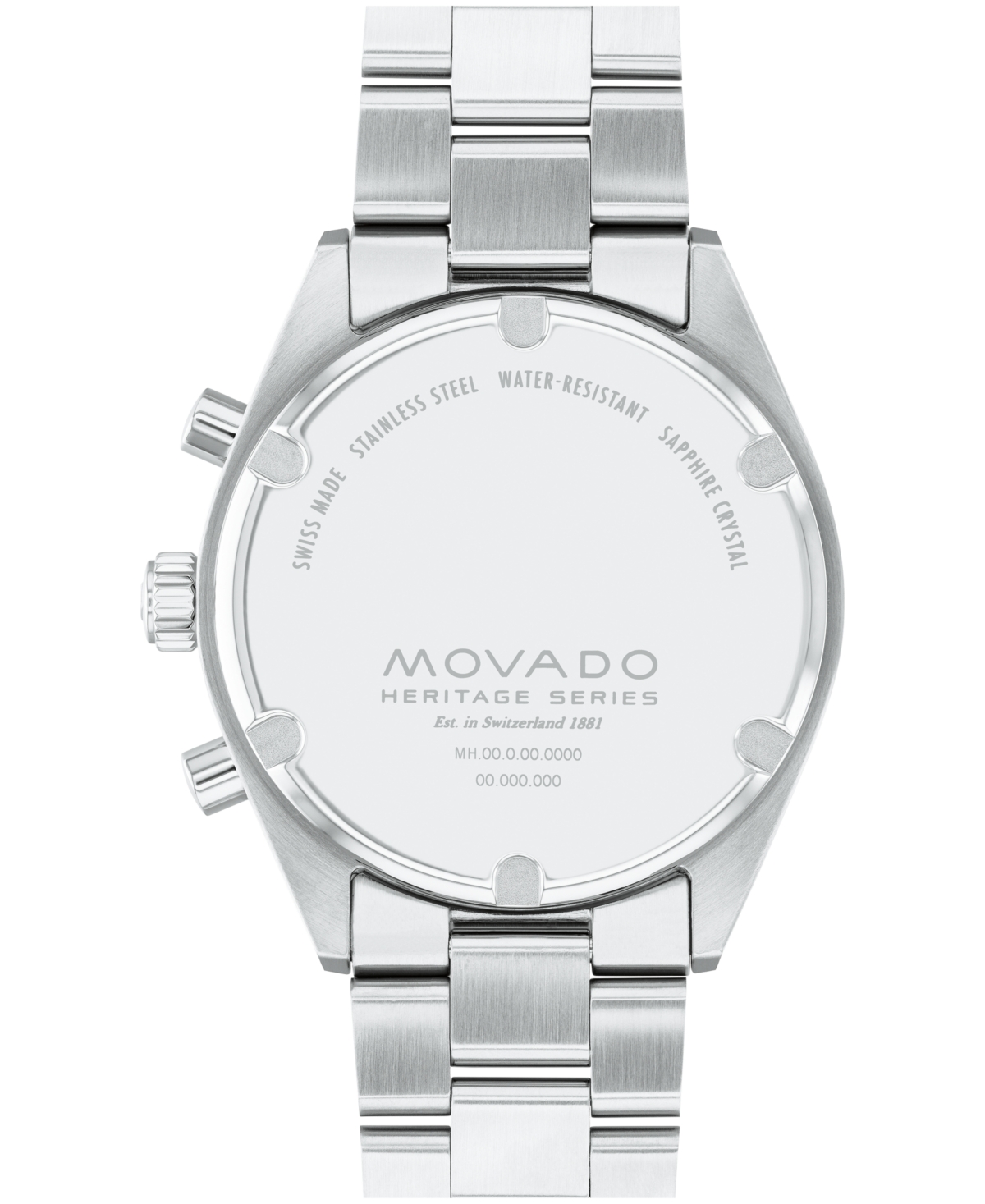 Shop Movado Men's Datron Swiss Quartz Chrono Silver Tone Stainless Steel Watch 40mm In Silver-tone