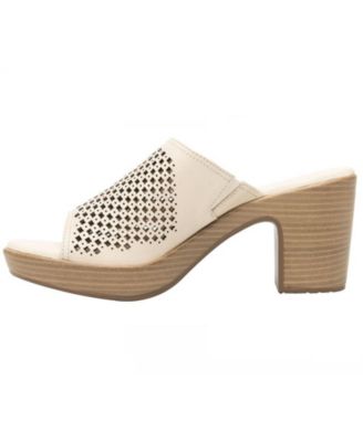 Women s Leather Heel Slip-On Sandals By Flexi