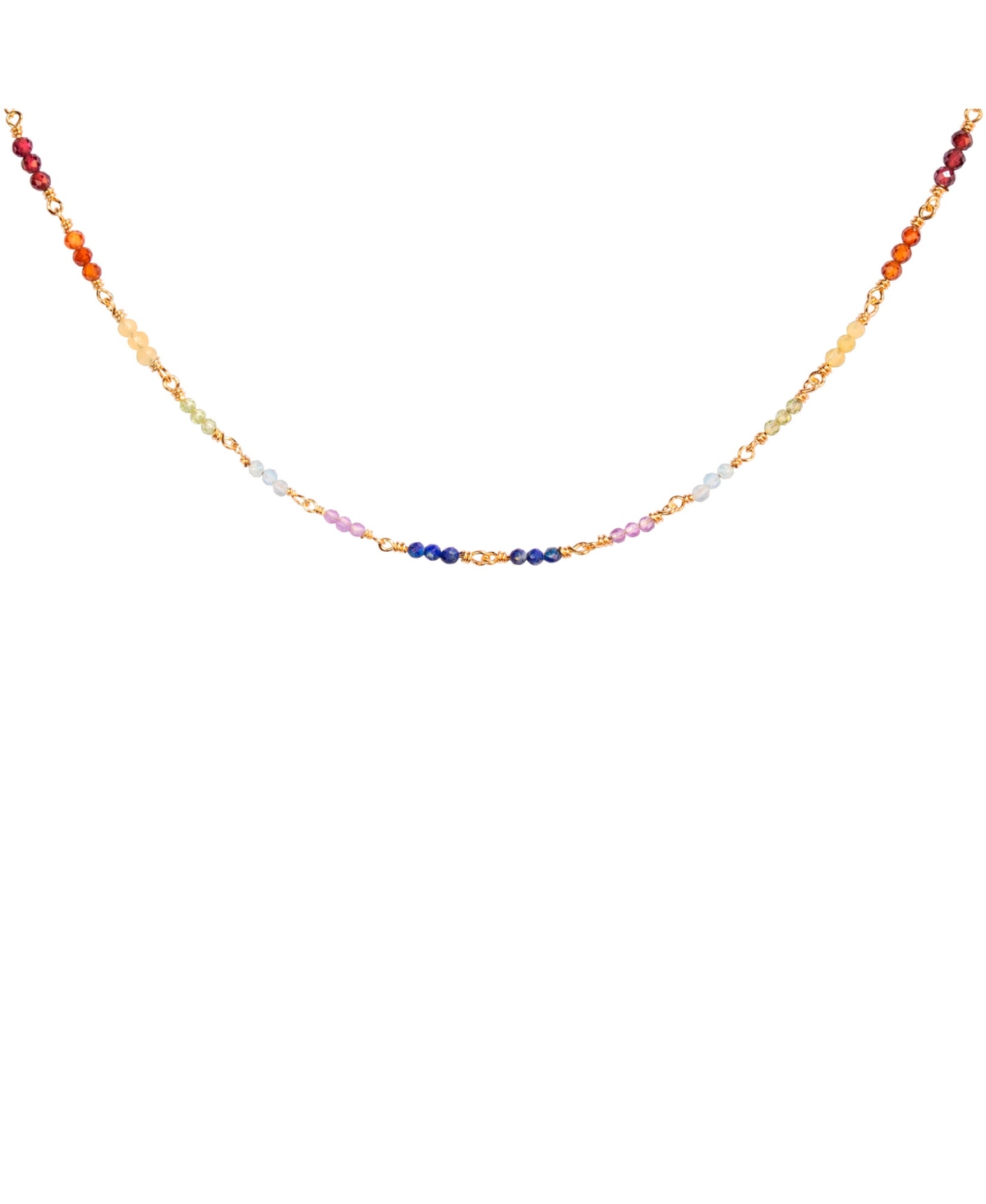 Spiritual Healing Chakra Choker Necklace - Gold/red/yellow/purple/blue
