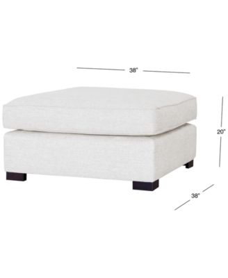CLOSEOUT! Nightford 38" Fabric Bumper Ottoman, Created for Macy's