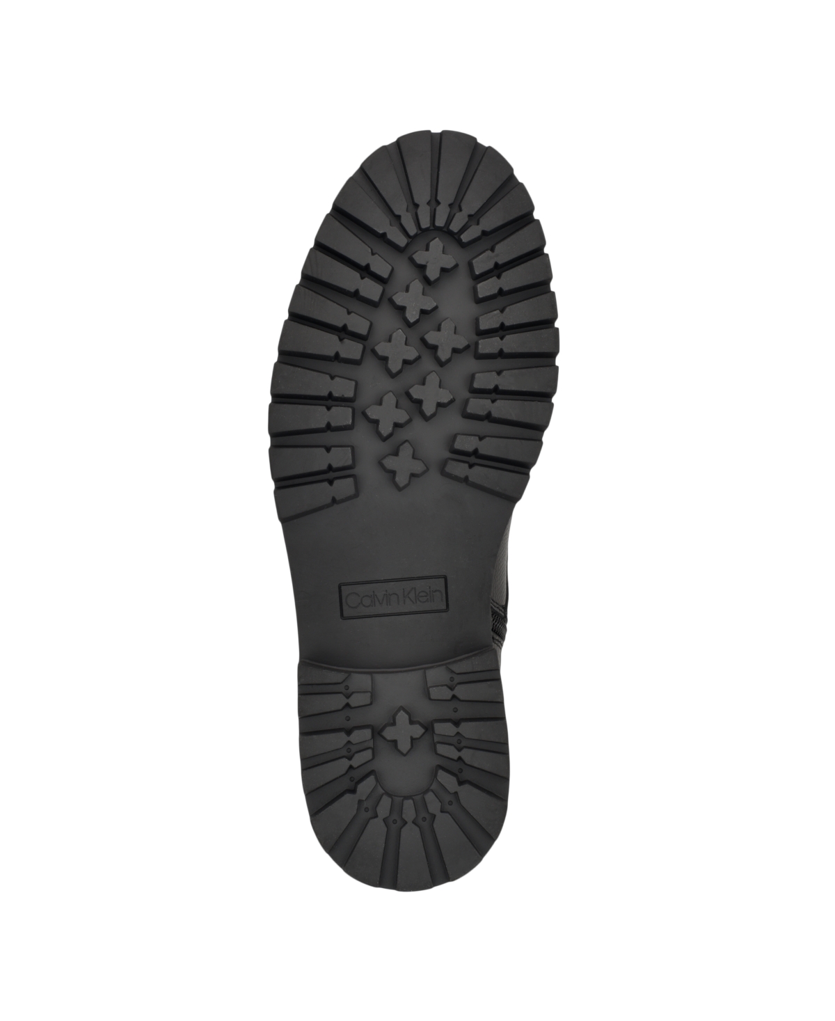 Calvin Klein Men's Lealin Lace-Up Lug Sole Boots -Leather