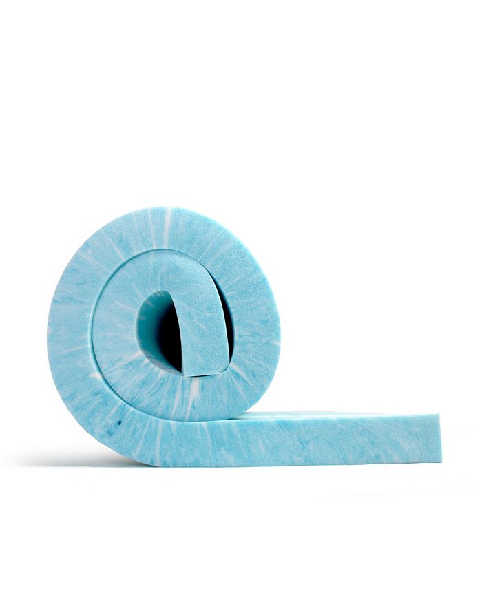 eLuxury 3" Thick Temperature Regulating Memory Foam Topper Queen Macy's