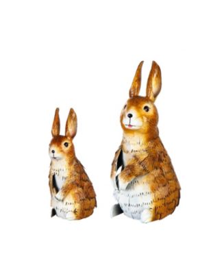 Evergreen PAIR METAL RABBITS - Macy's