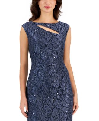 Women's Sequined-Lace Sheath Dress