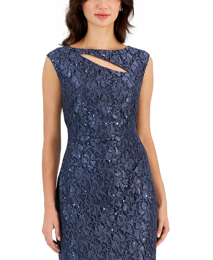 Connected Women's Sequined-Lace Sheath Dress - Macy's