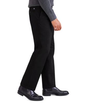 Men's Signature Classic Fit Pleated Iron Free Pants with Stain Defender