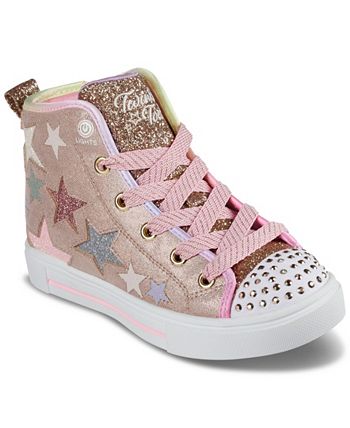 Women Star Pattern Skate Shoes, Fabric Lace-up Front Sporty Sneakers