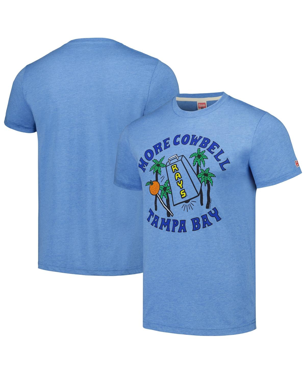 Men's Homage Light Blue Tampa Bay Rays Doddle Collection More Cowbell Tri-Blend T-shirt - Light Blue