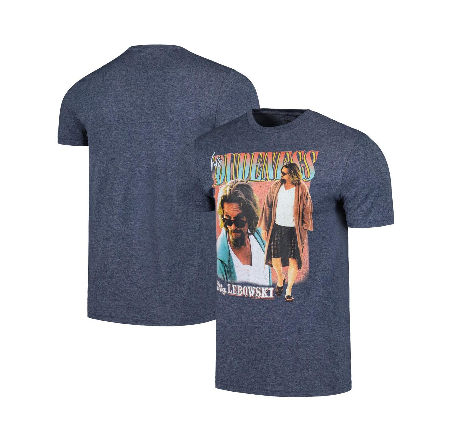 Men's Heather Navy The Big Lebowski His Dudeness Graphic T-shirt