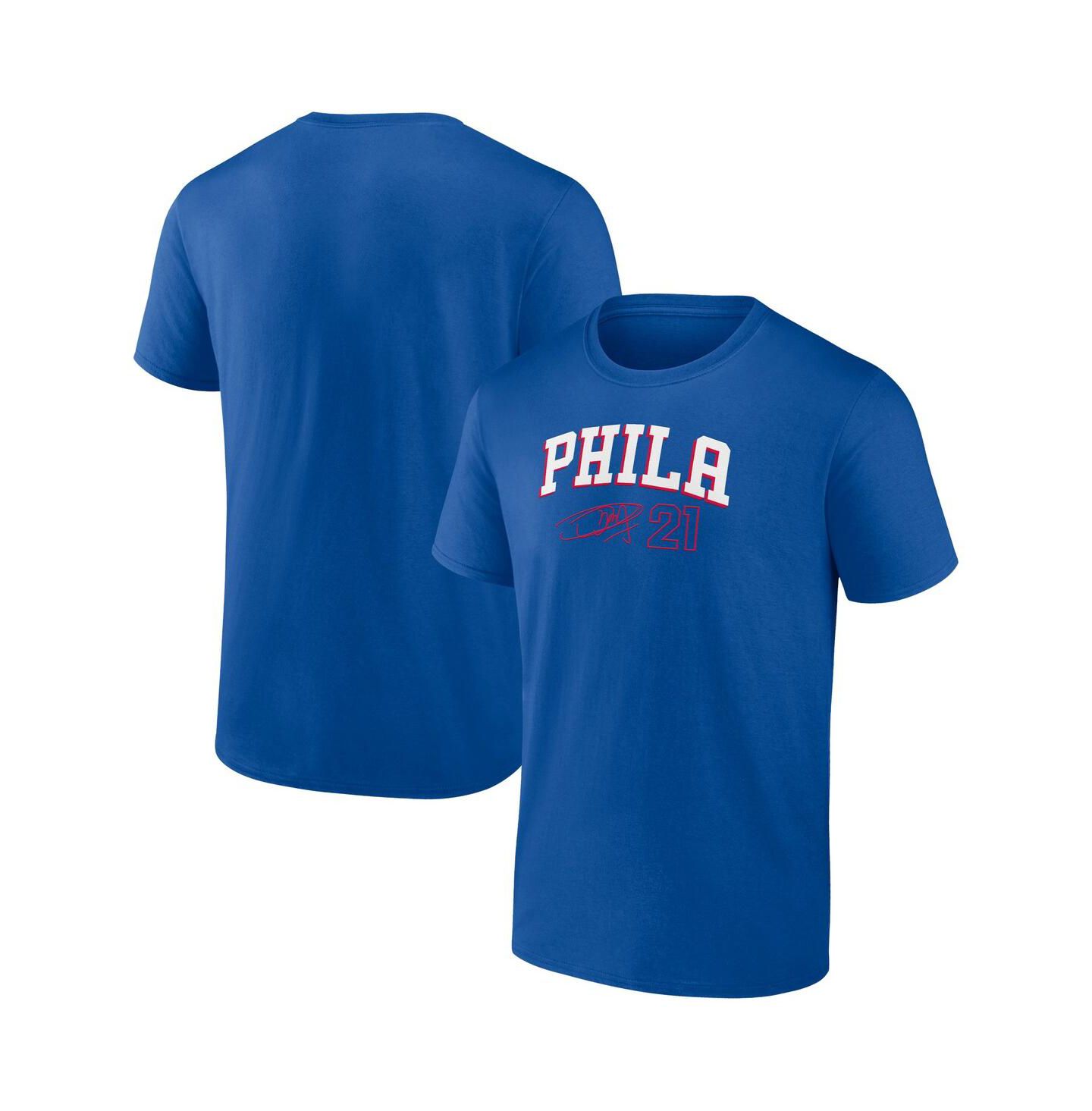 Мужская футболка Fanatics Joel Embiid Royal Philadelphia 76ers Name and Number — фото 1