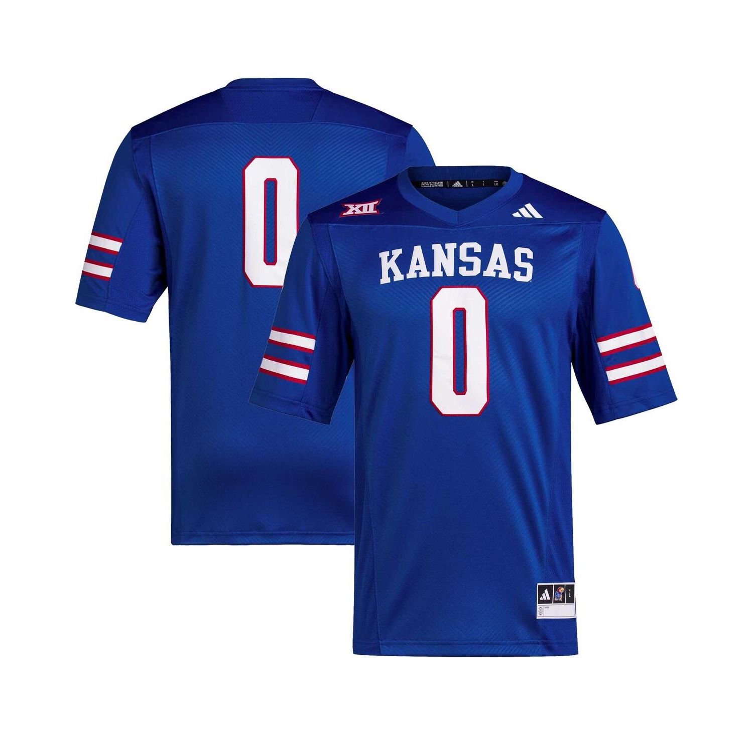 Men's #0 Royal Kansas Jayhawks Premier Football Jersey