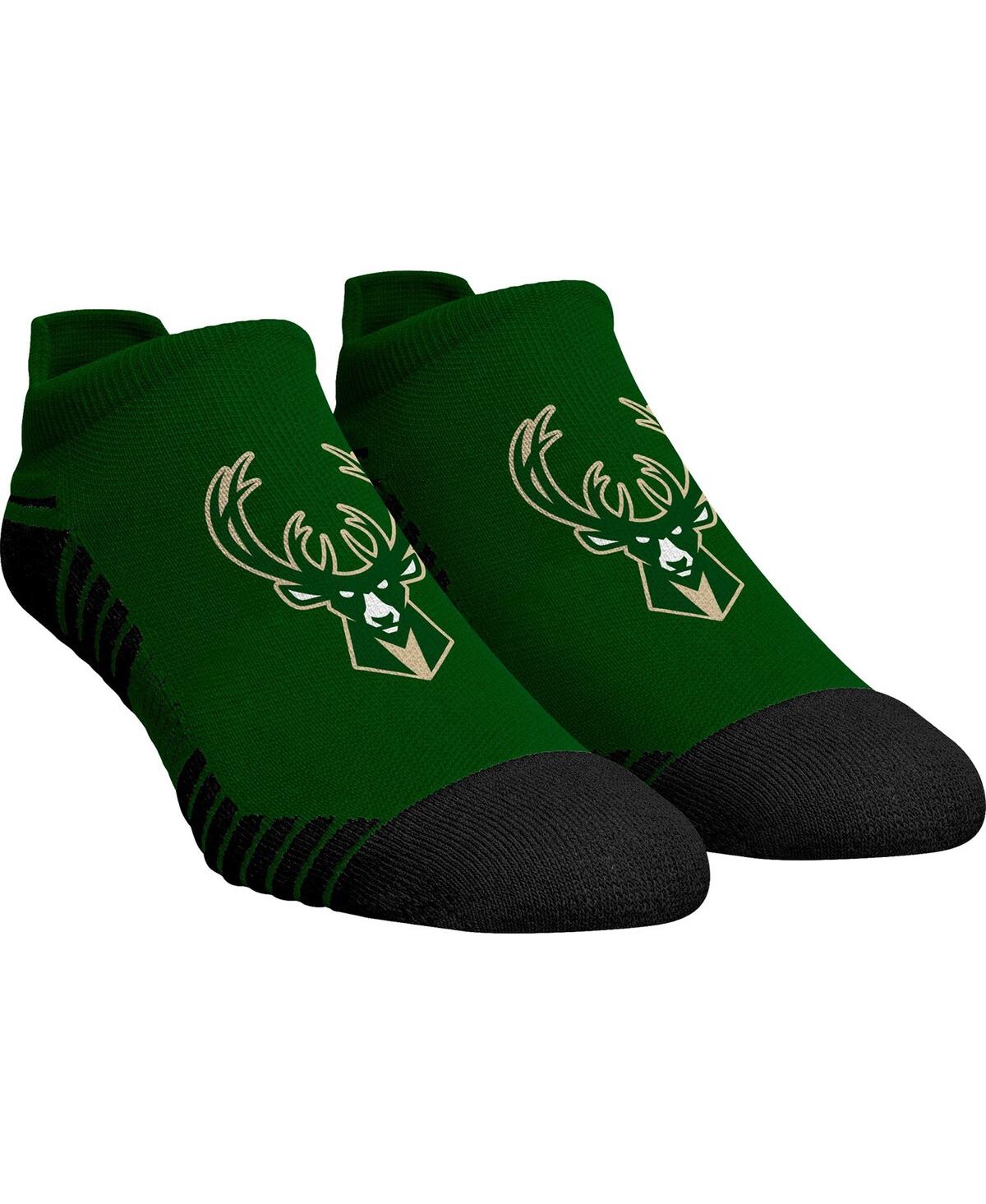 Rock 'em Men's And Women's  Socks Milwaukee Bucks Hex Ankle Socks In Green