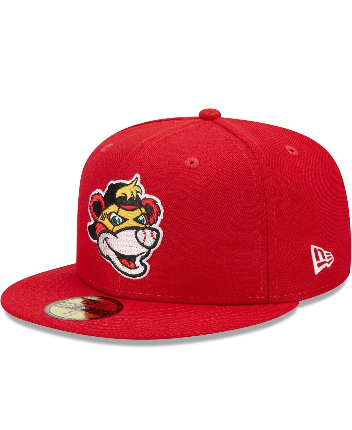 Shop New Era Men's  Red Indianapolis Indians Marvel X Minor League 59fifty Fitted Hat