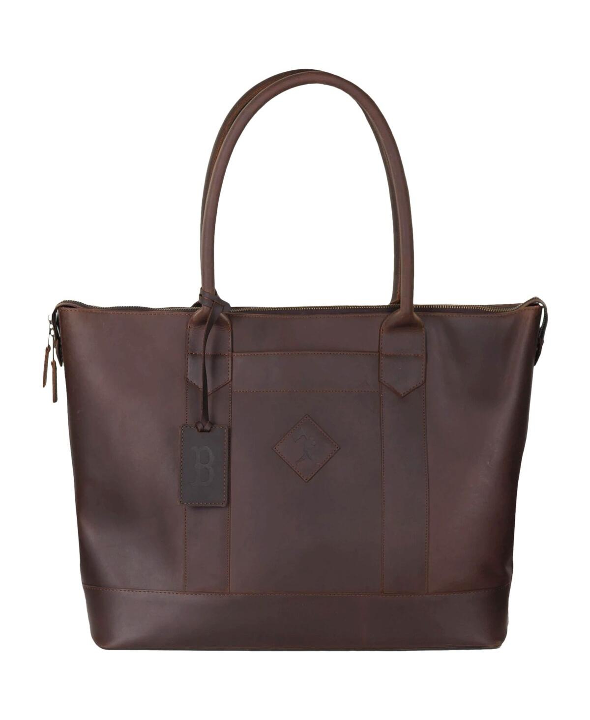 Baseballism Women's  Boston Red Sox Cathy Glove Leather Tote In Brown