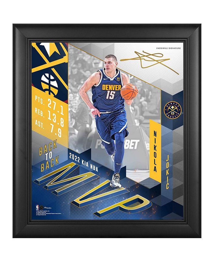 Fanatics Authentic Nikola Jokic Denver Nuggets 2022 Nba Most Valuable Player 15 X 17 Collage