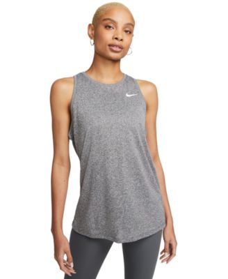 Nike Women s Dri Fit Training Tank Small Black Heather