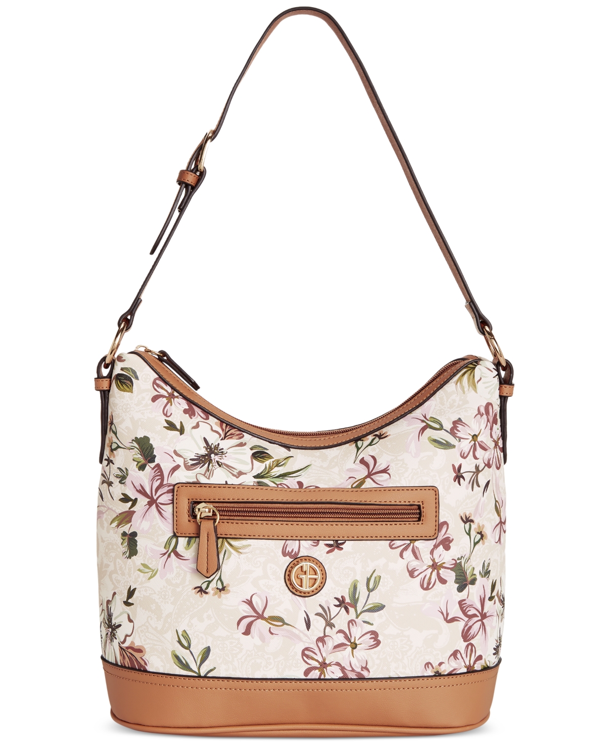 Floral Hobo Bag, Created for Macy's - Neutral Floral