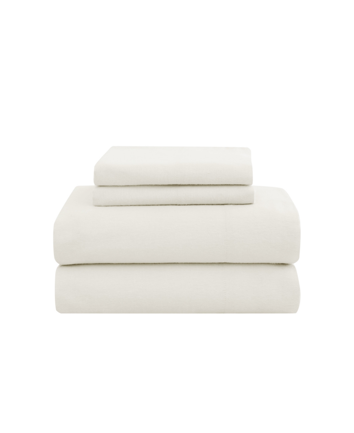 London Fog Super Soft 165 Gsm Cotton Flannel 3 Piece Sheet Set, Twin In Ivory