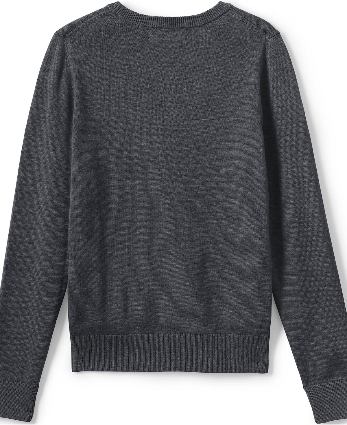 Lands' End Boys School Uniform Cotton Modal Fine Gauge V-neck Sweater