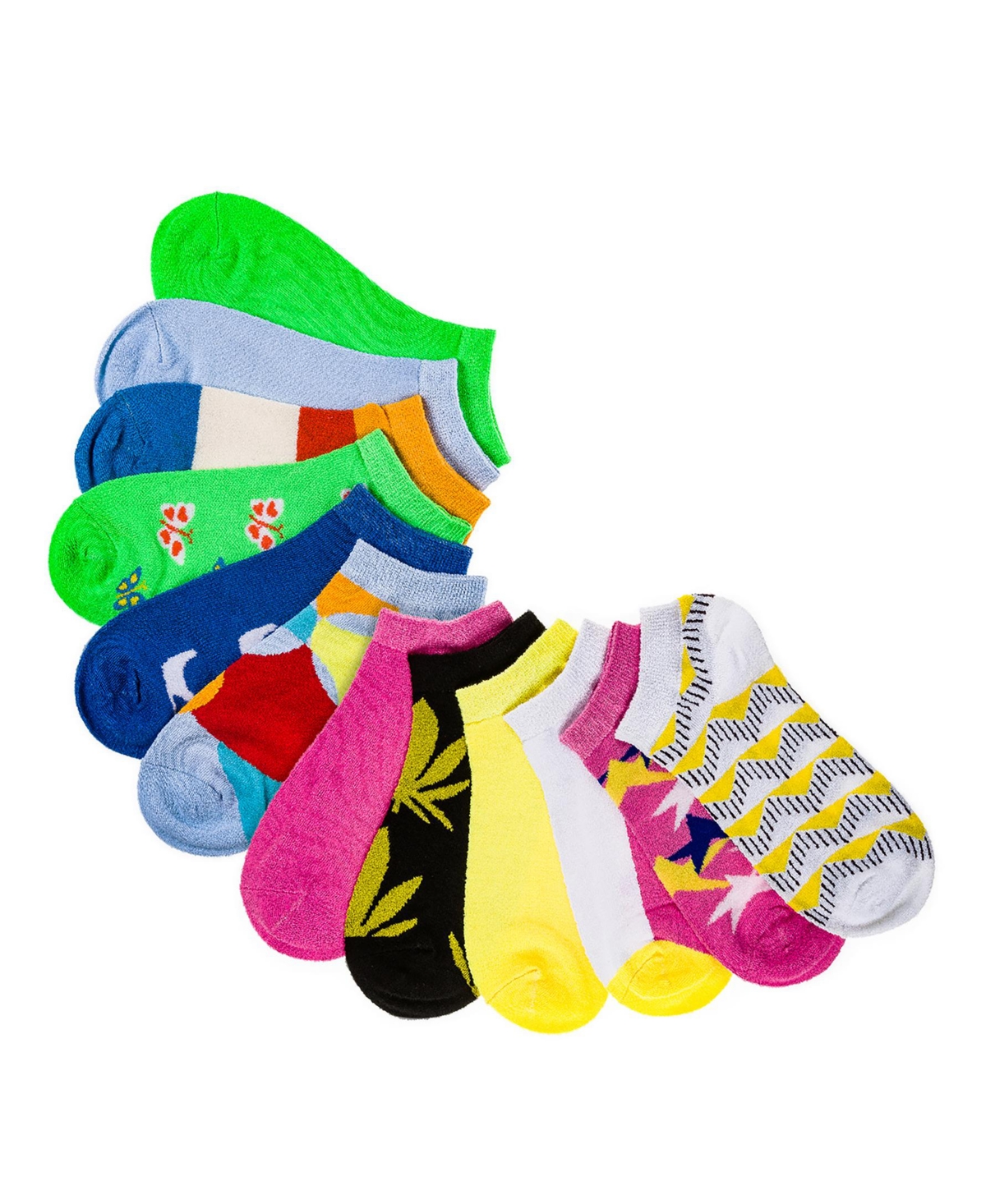Women's Multicolor Ankle Socks 12 Pack