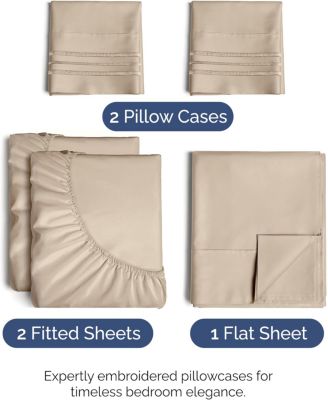 5 Piece Microfiber Sheet Set - Split King