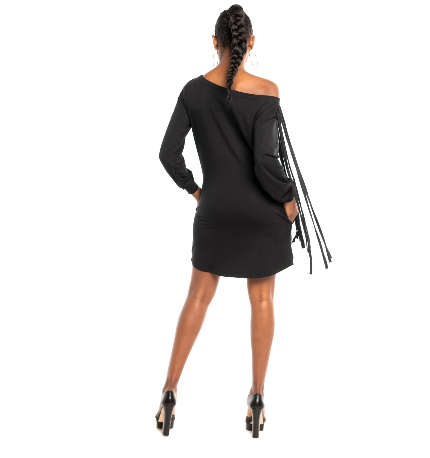 Женская юбка Dai Moda High Waist Midi, цвет: Чёрный — фото 3