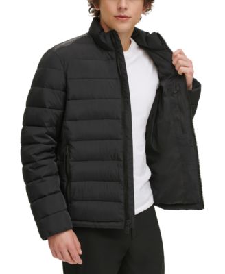 Men's Quilted Full-Zip Stand Collar Puffer Jacket 