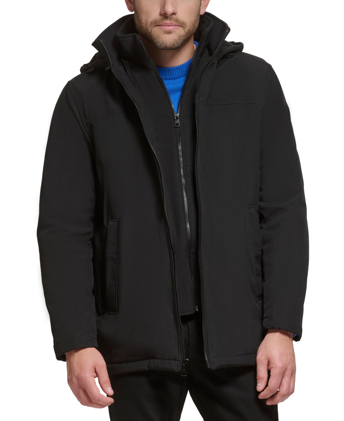 Мужская куртка Calvin Klein Infinite Stretch With Polar Fleece Lined Bib, цвет: Чёрный — фото 3