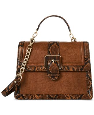 Brahmin Hallie Saguaro Small Embossed Leather Satchel - Macy's