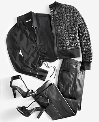 DKNY Tailored Jacket & Flare Pants Black 2