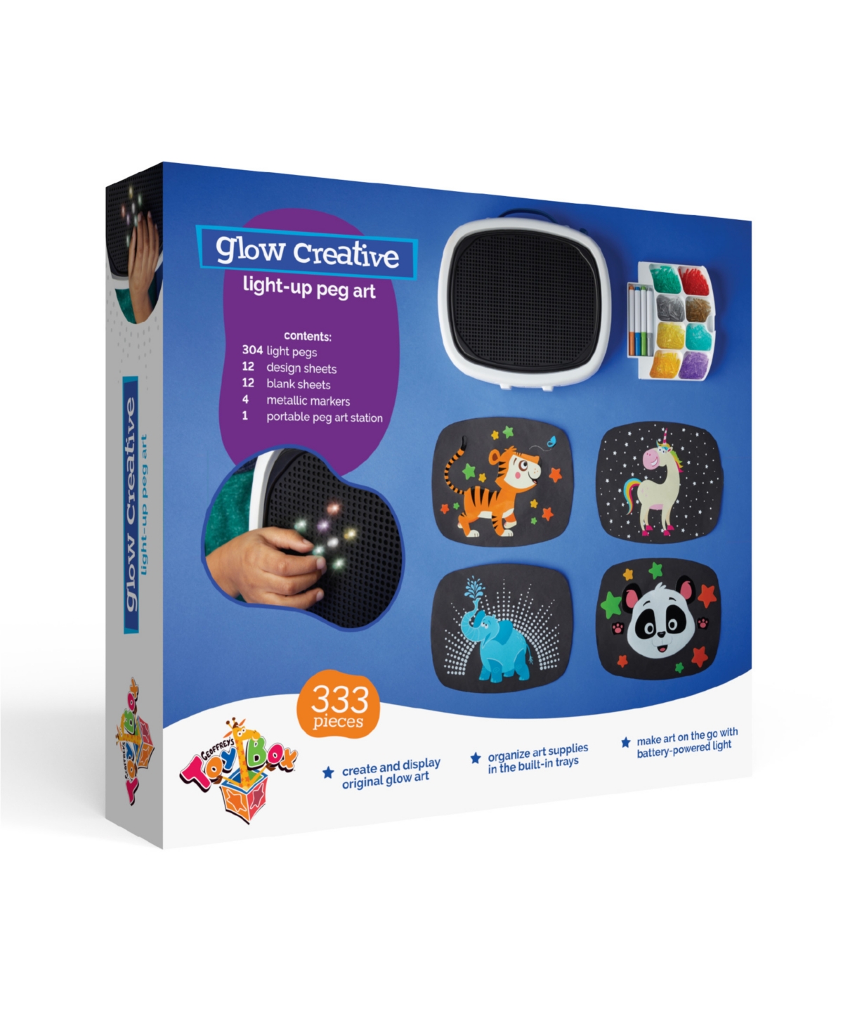 Shop Geoffrey's Toy Box Glow Creative Light-up 333 Pieces Peg Art, Created For Macy's In Open Miscellaneous