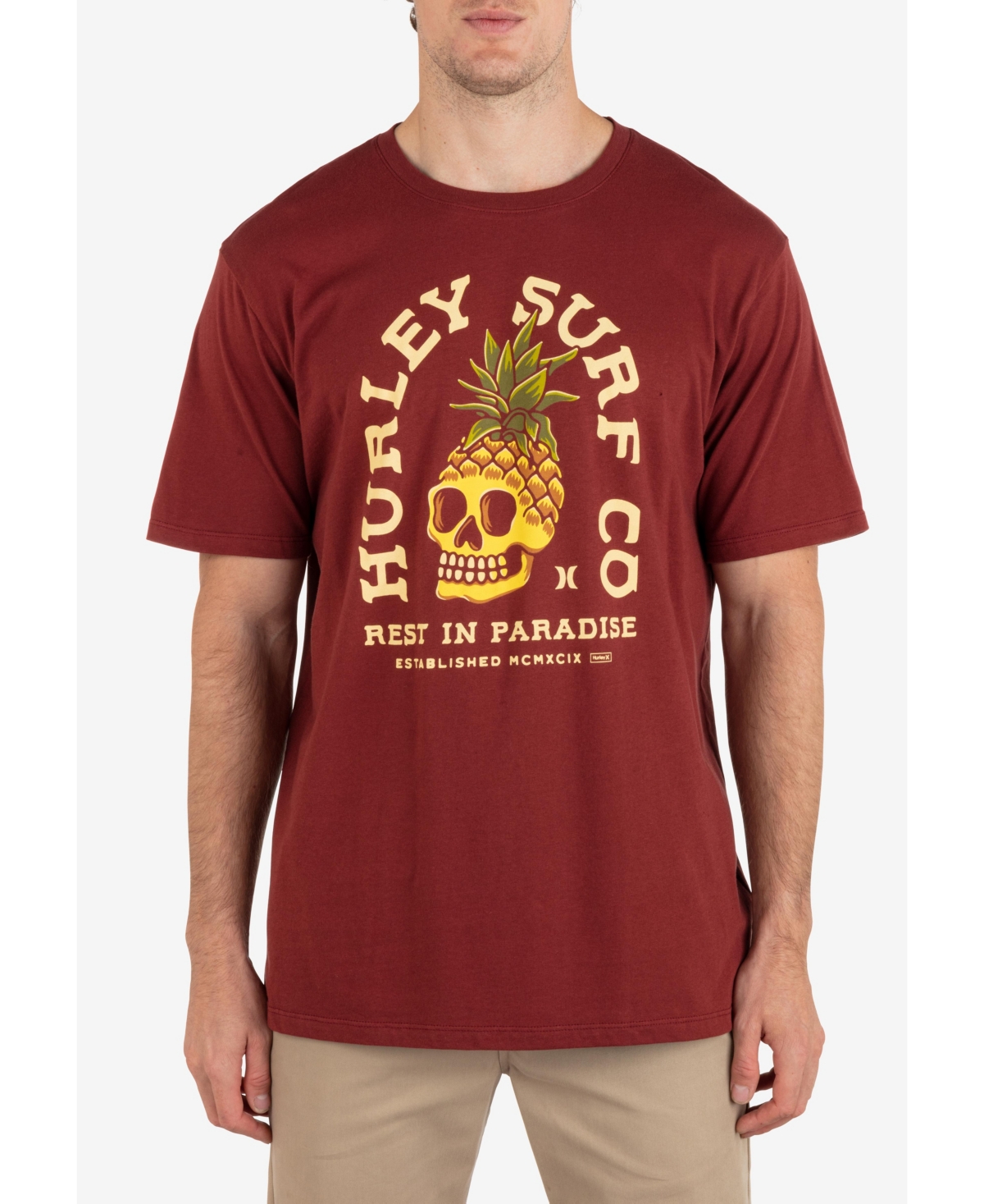 Hurley Men's Everyday Pineapple Skull Short Sleeve T-shirt In Matador