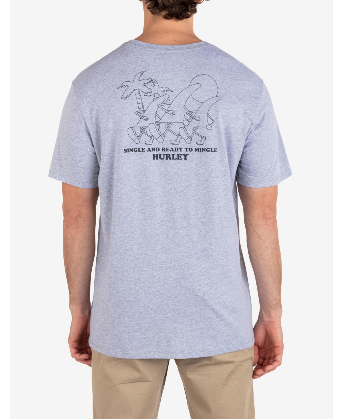 Hurley Men's Everyday Thruster Short Sleeve T-shirt In Dark Gray Heather