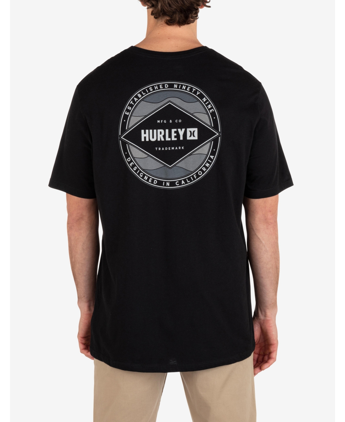 Hurley Men's Everyday Wavvy Short Sleeve T-shirt In Black