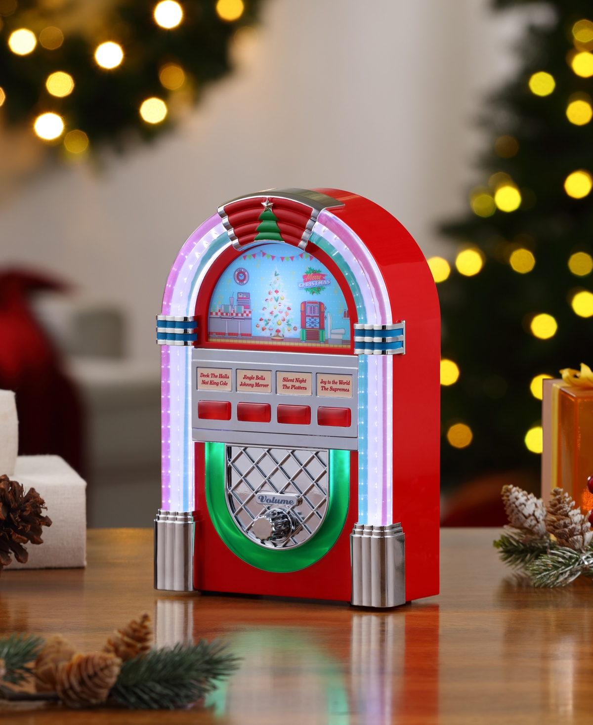 Mr. Christmas Vintage-like Jukebox In Red