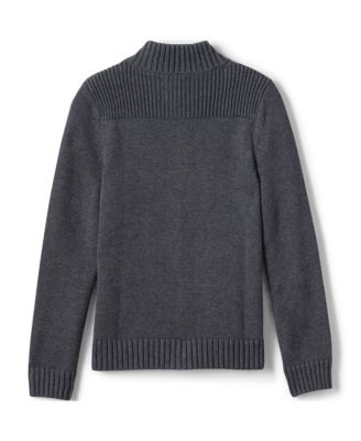 Boys School Uniform Cotton Modal Zip Front Cardigan Sweater