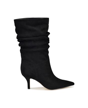 Nine West Women's Mycki Pointy Toe Ruched Dress Boots - Macy's