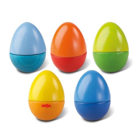 Детские игрушки Haba Musical Eggs Acoustic Sounds 5-Piece Shaker, Ages 2+