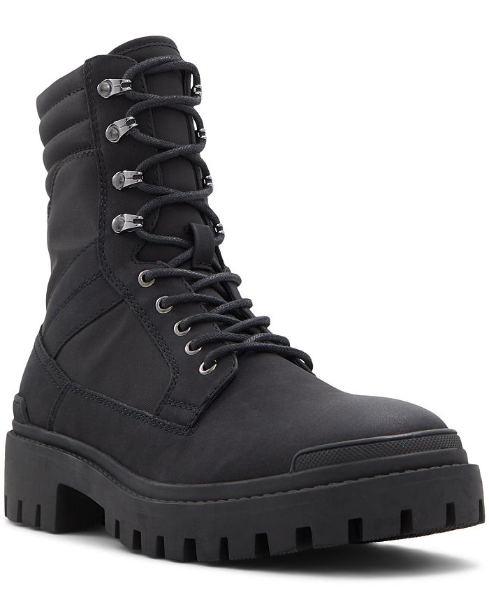 Macy's black combat boots 2025