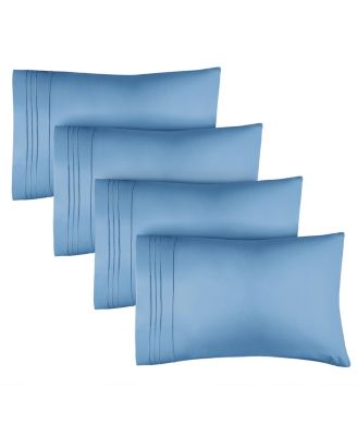 Pillowcase Set of 4 Soft Double Brushed Microfiber - Queen