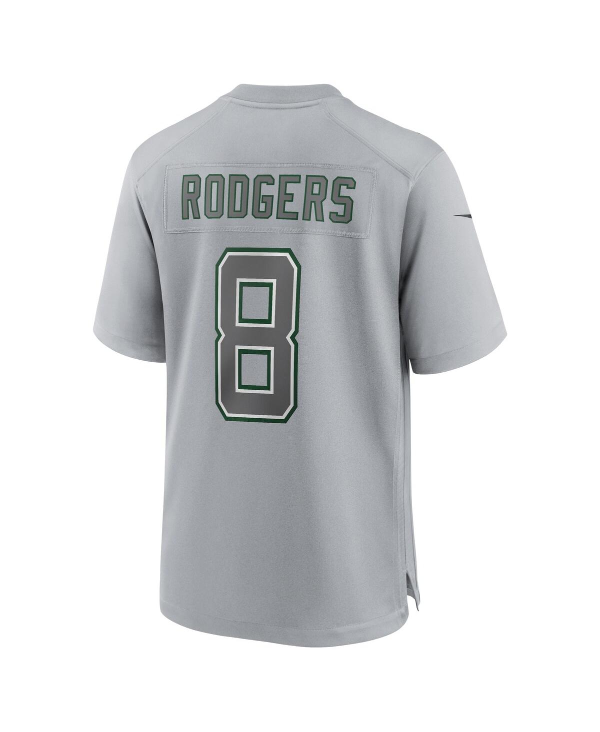 Men's Nike Aaron RodgersNew York Jets Atmosphere Fashion Game Jersey - Heather Gray