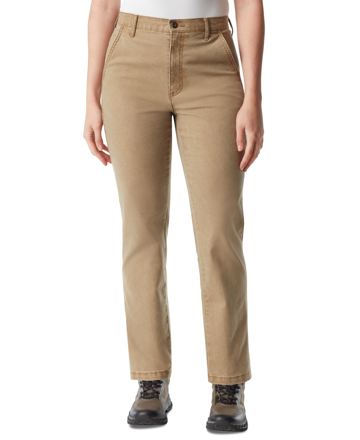 Women's High-Rise Slim-Fit Ankle Pants - FORGED IRON