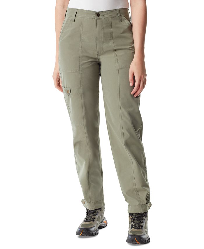 Bass Outdoor Women's High-Rise Tapered Snap Pants - Black - Size 10