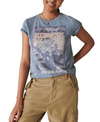 Lucky Brand - Women's Lotus Lucky Classic Graphic T-Shirt