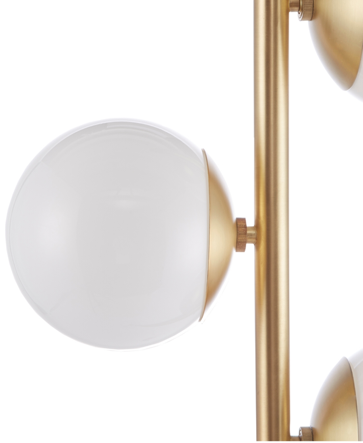 Ink+ivy Holloway 3-globe Light Floor Lamp With Marble Base In Gold
