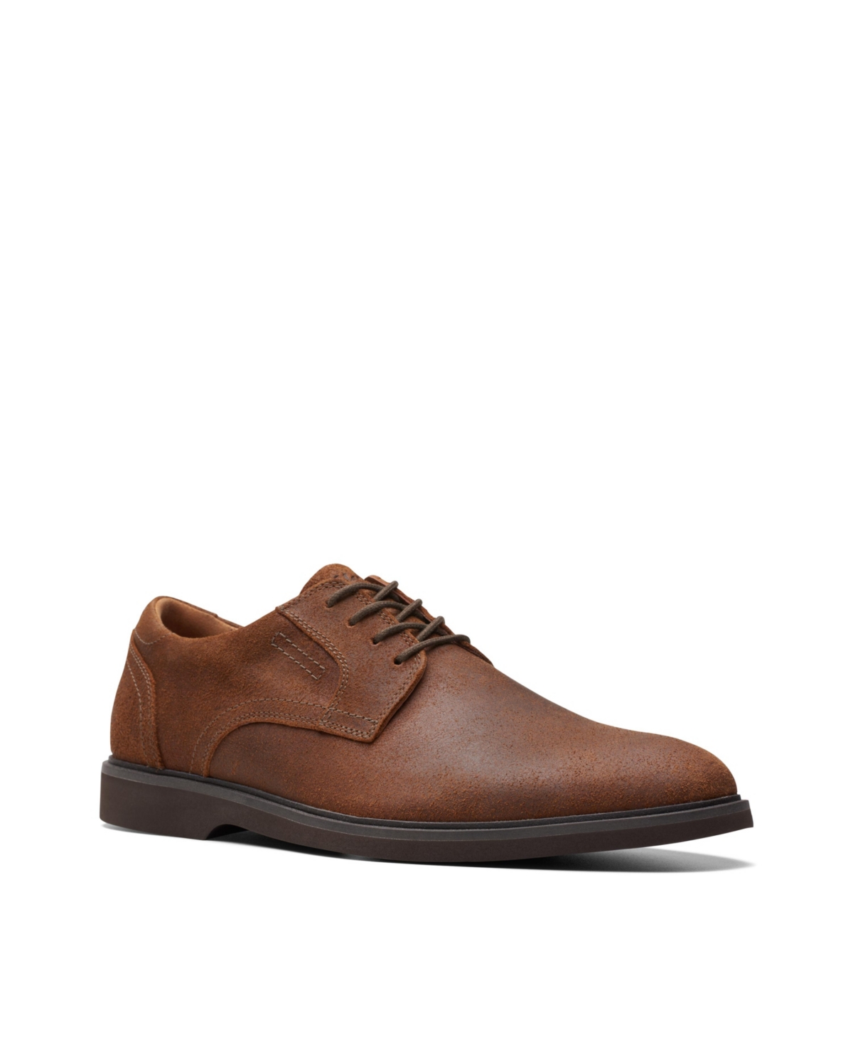Clarks Men's Collection Malwood Leather Lace Up Shoes In Cola Suede