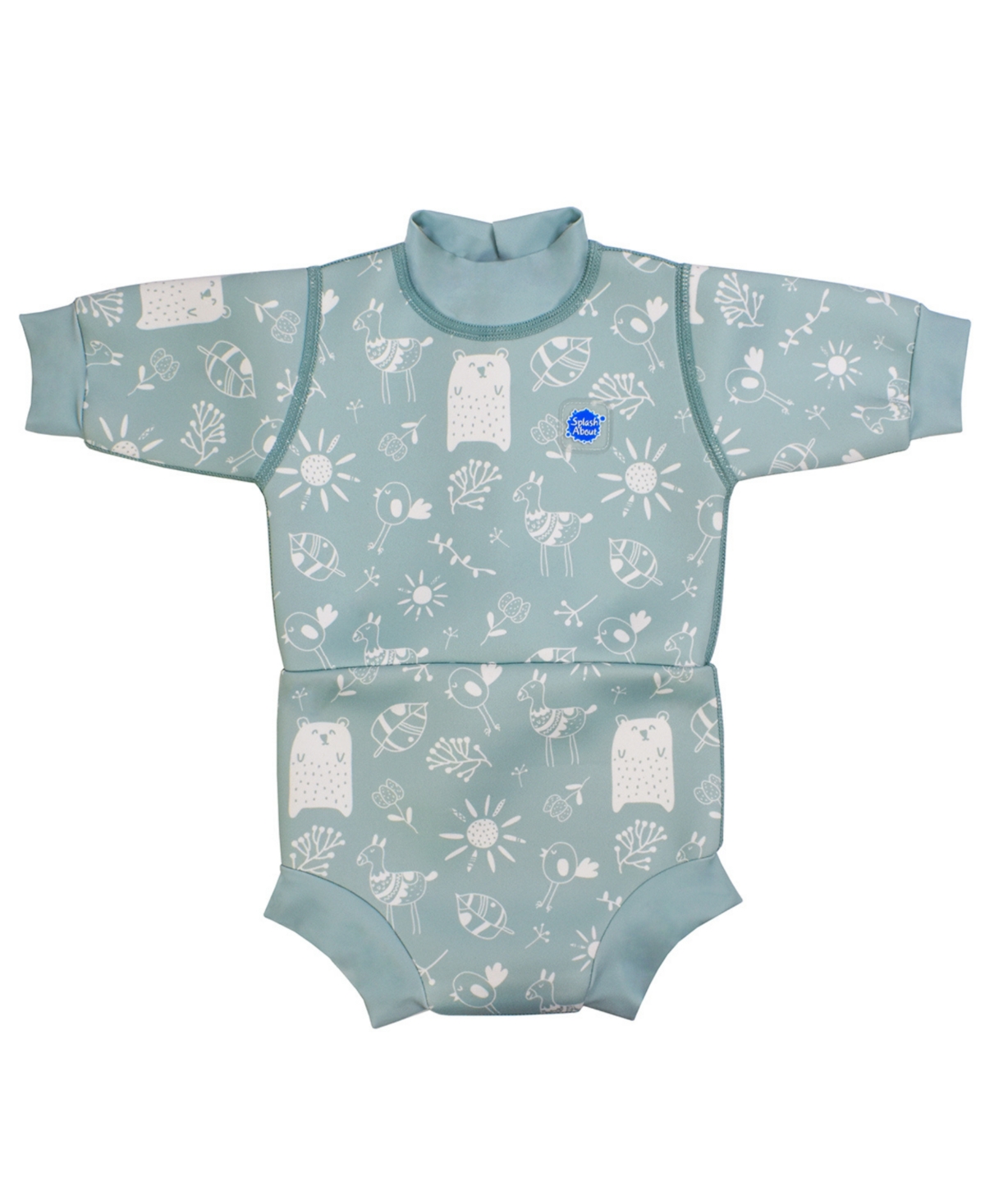 Splash About Baby Girls Happy Nappy Wetsuit With Swim Diaper In Sunny Bear