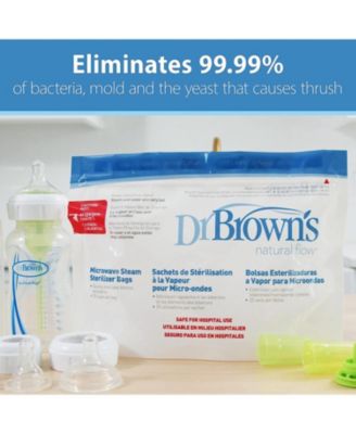 Baby Microwave Steam Sterilizer Bags for Baby Bottles & Parts, 5 Pack